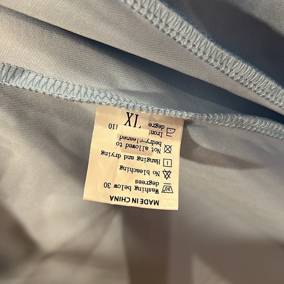 Ice Blue High Low Dress with Flutter Sleeve and Neckline - Picture 10 of 10